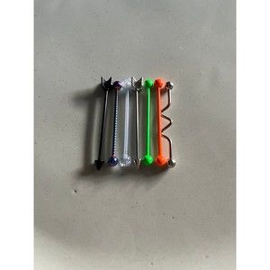 7PCS 14 Gauge Barbell Cartilage Earring Body Piercing Jewelry 1 1/2Inch (38mm)